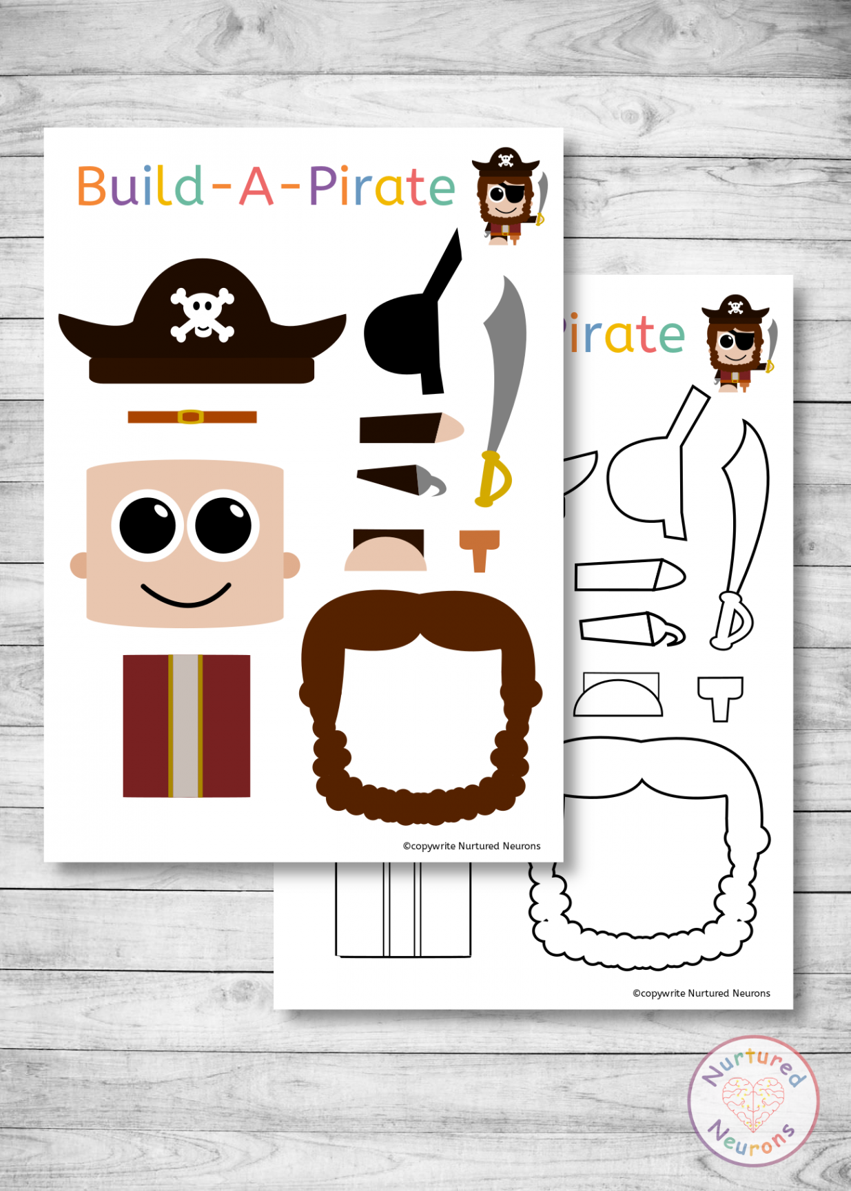 A Swashbuckling Build A Pirate Craft (Printable PDF) - Nurtured