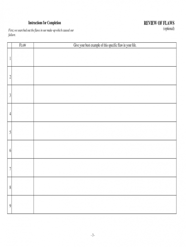 Aa th Step Inventory Worksheets - Fill Online, Printable