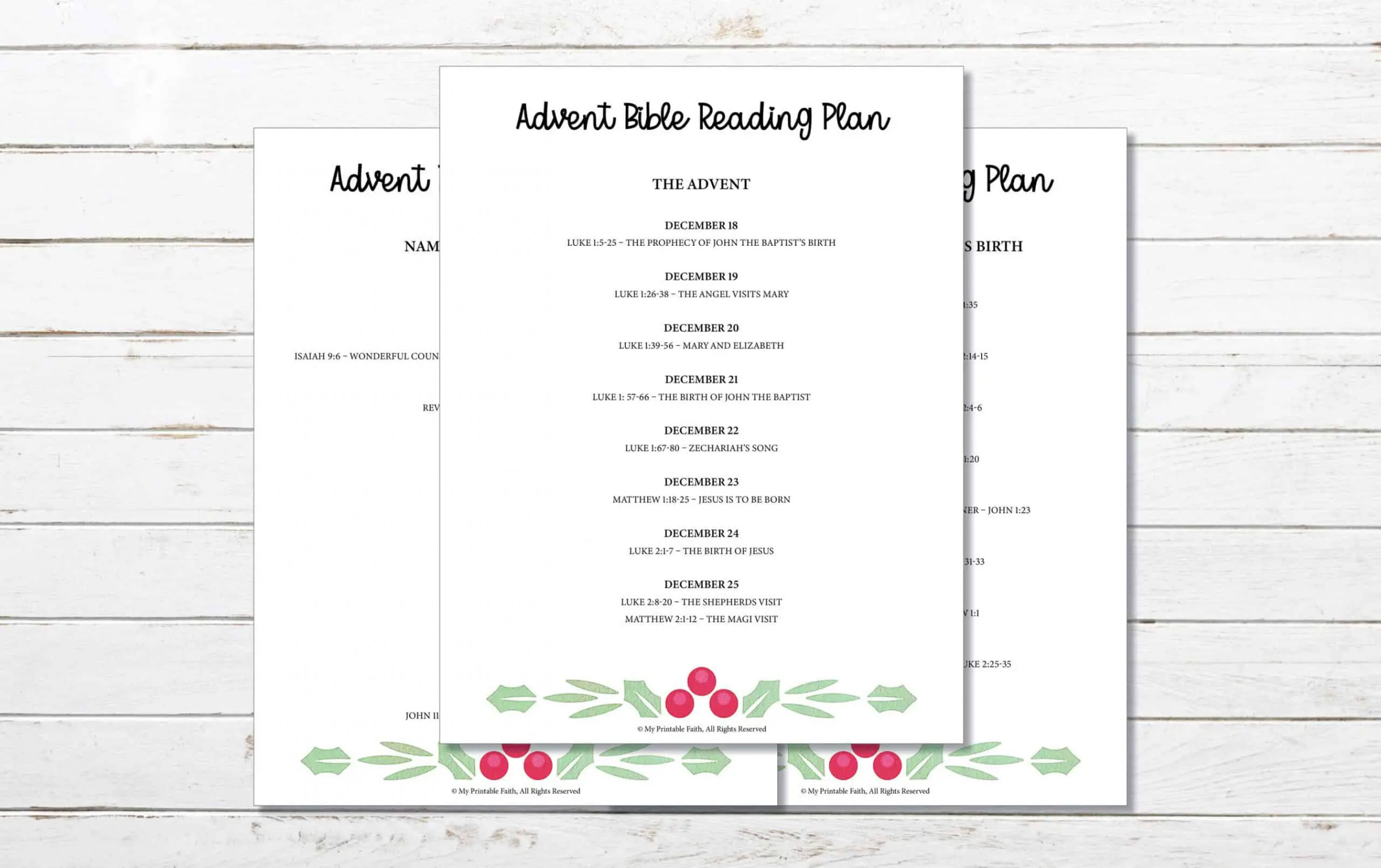 Advent Bible Reading Plan (With Printable) - My Printable Faith