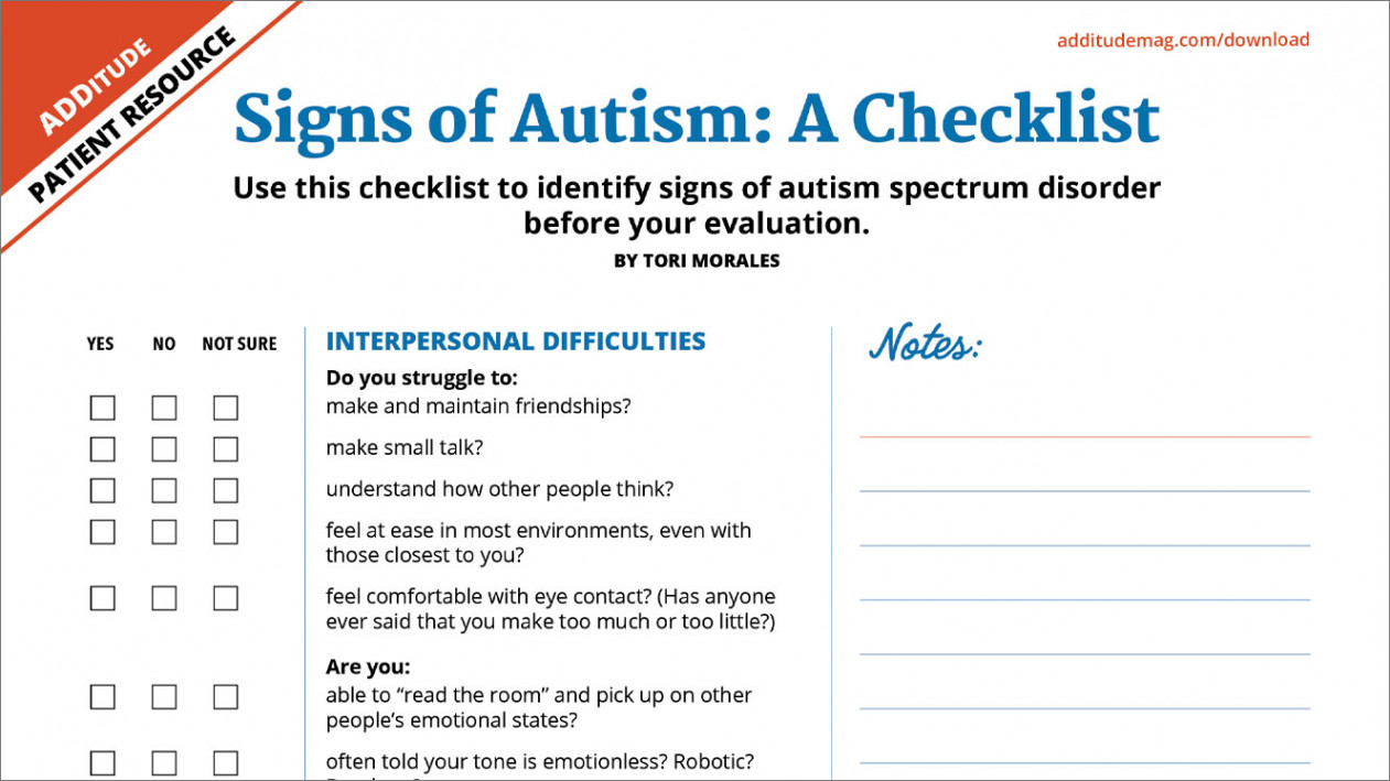 Autism Symptom Checklist: Preparing for an ASD Evaluation