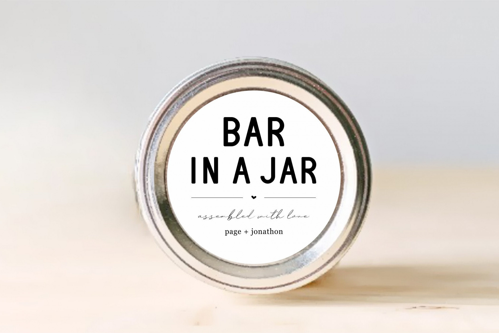 Bar in a Jar Label Template Printable Mason Jar Gift - Etsy