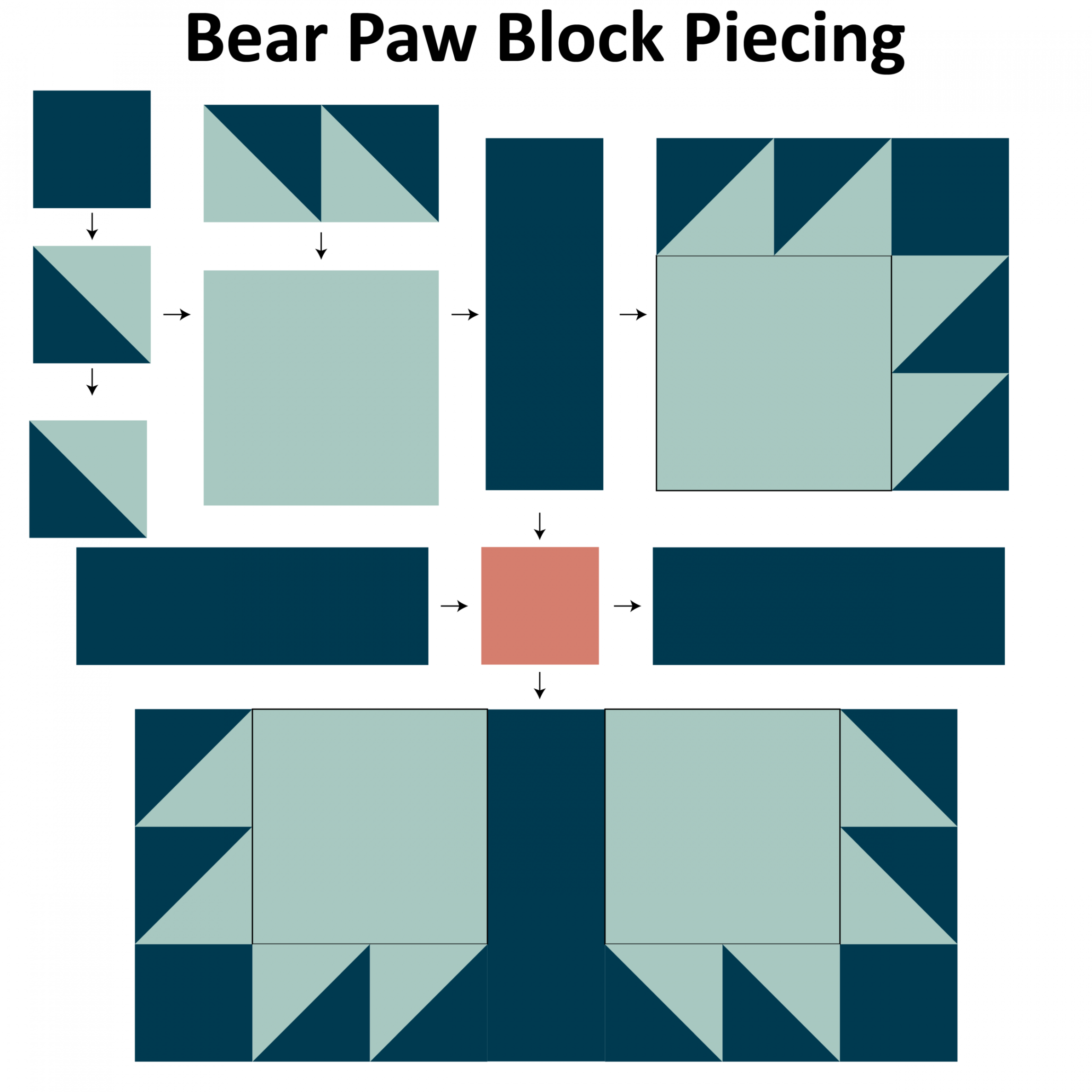 Bear Paw quilt block tutorial — Material Girl Quilts