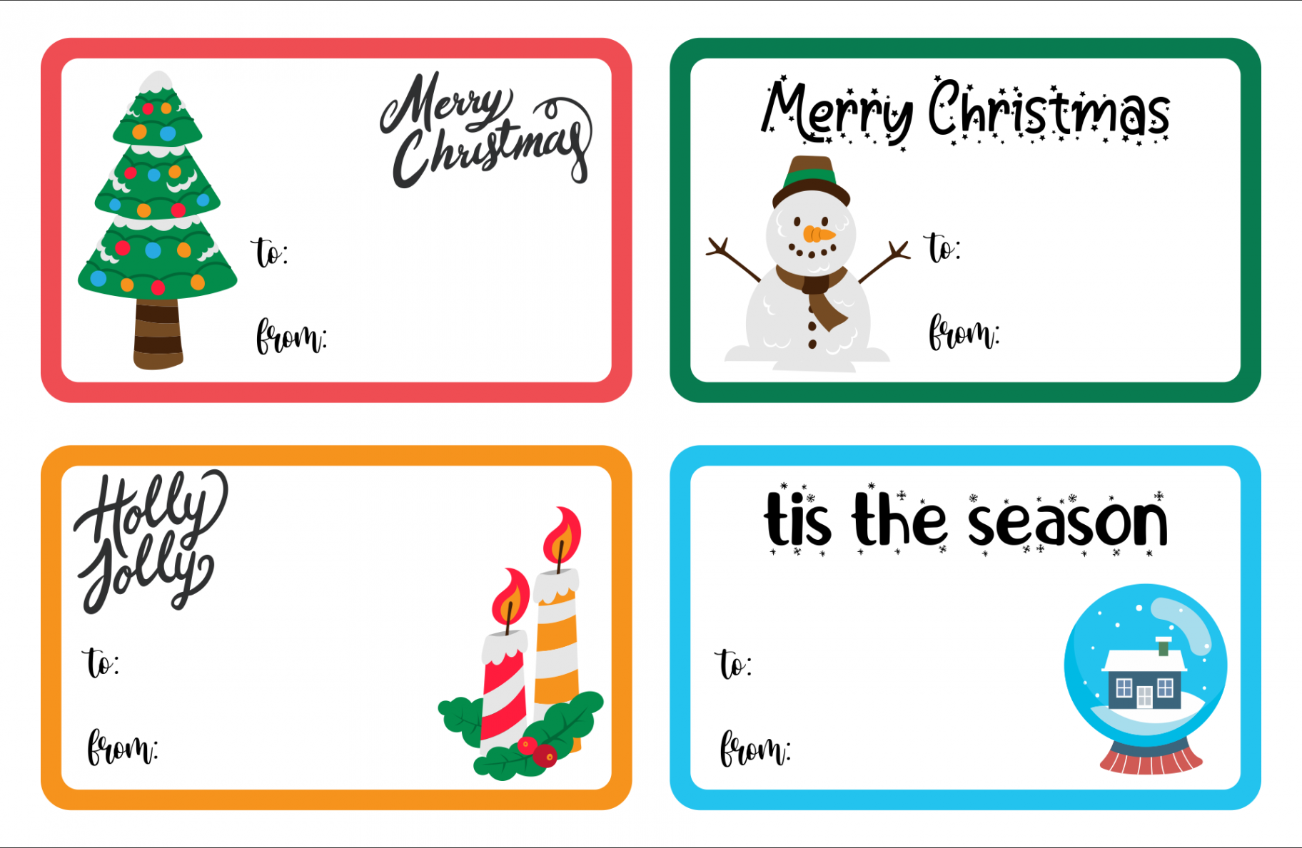 Best Christmas Gift Tags Printable Templates  Christmas gift