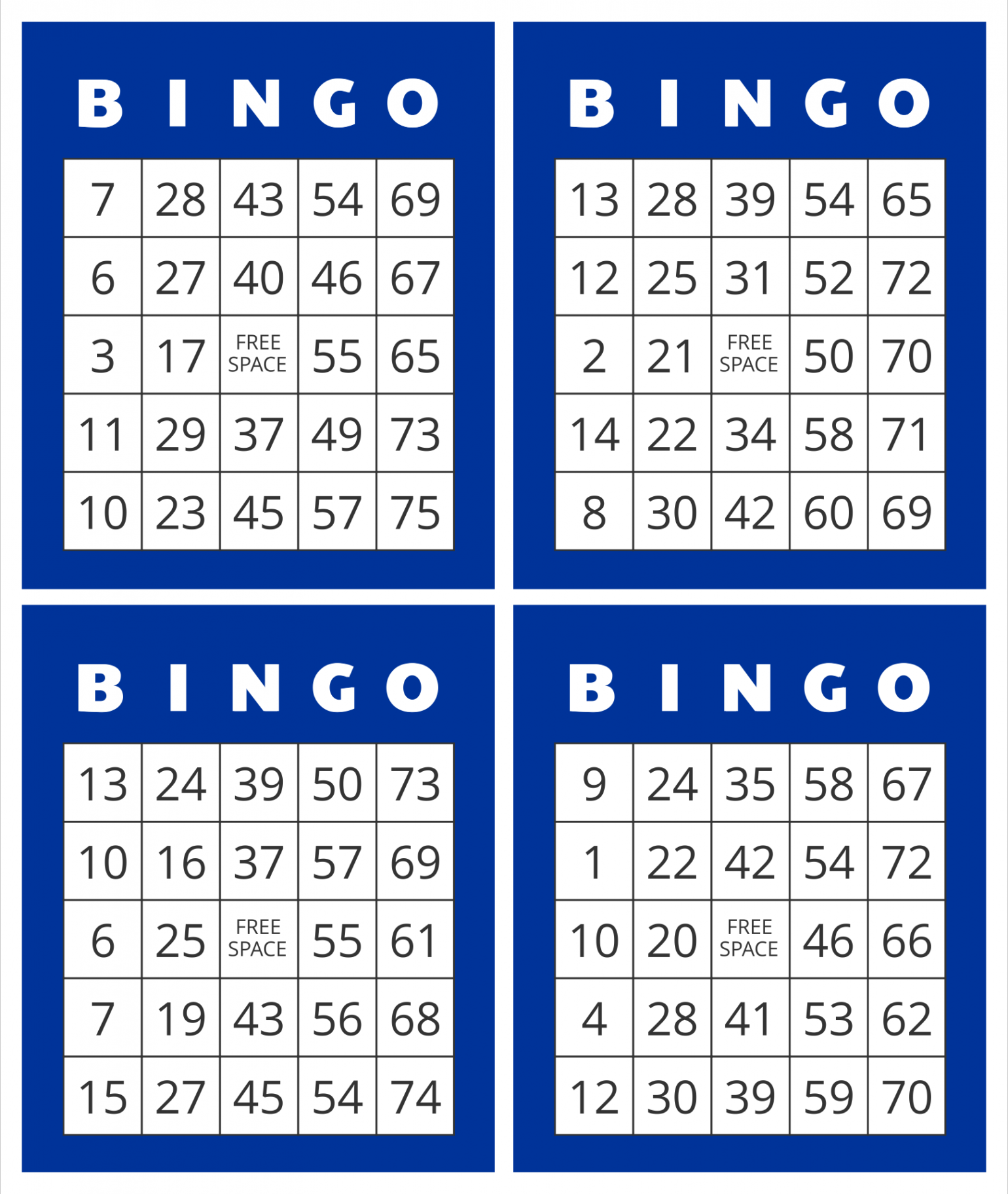 Best Printable Bingo Numbers   - printablee