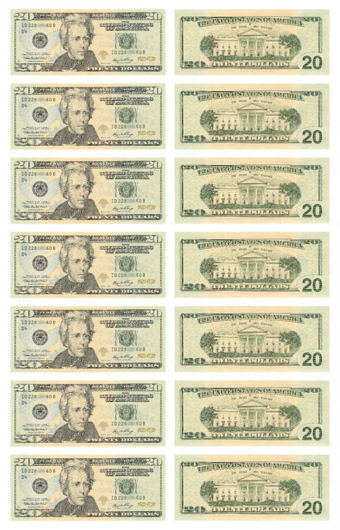 Best Printable Play Money Actual Size  Play money, Printable