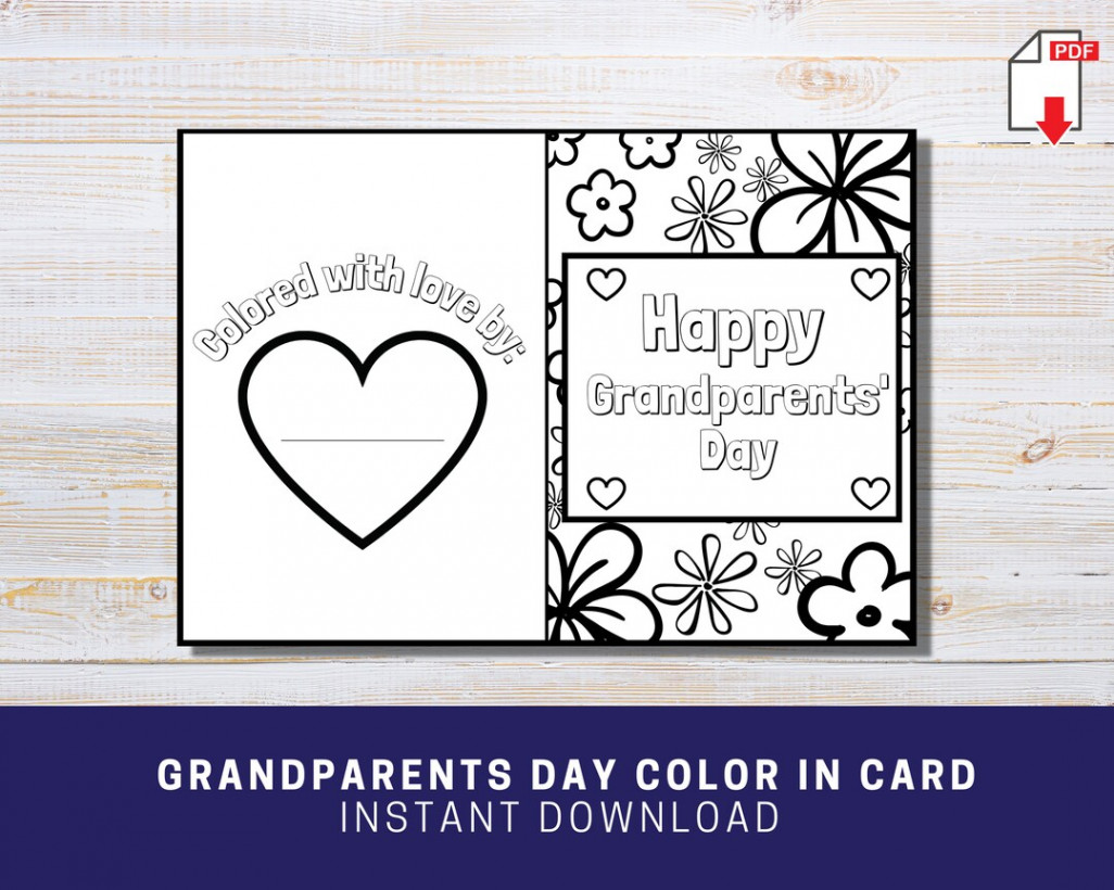 Buy Printable Grandparents Day Color in Card Grandparents Day Online in  India - Etsy