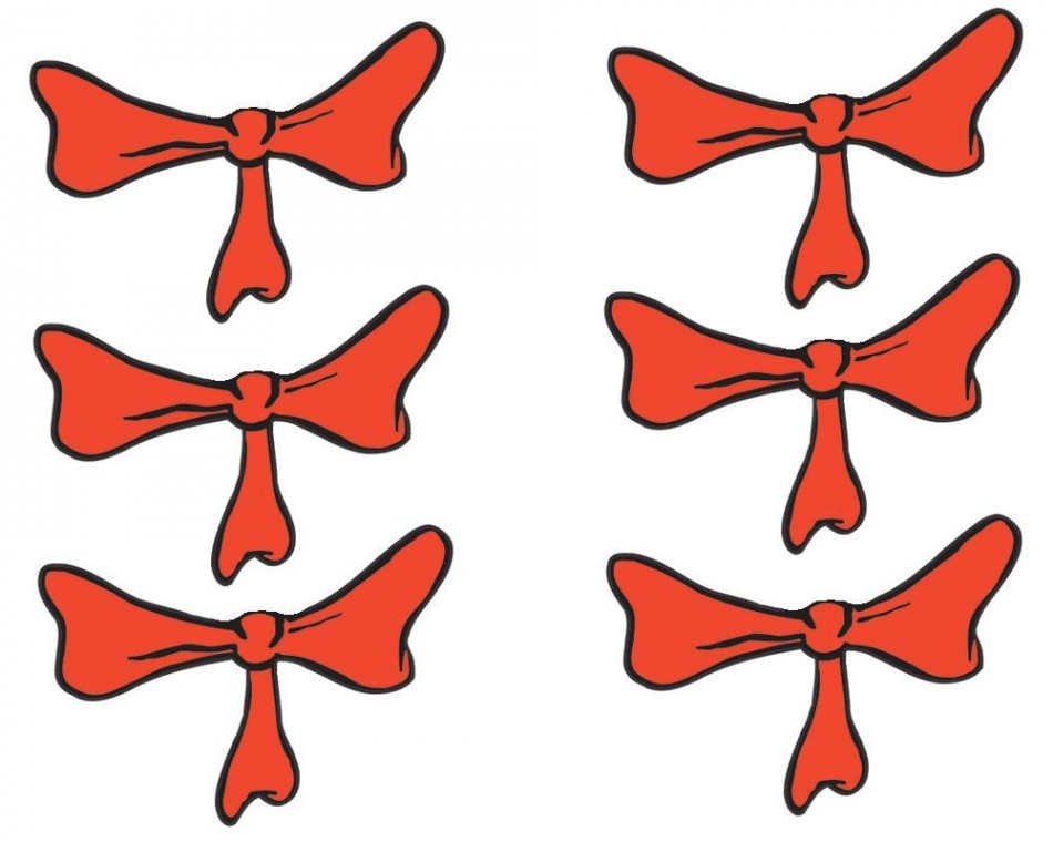 Cat in the hat bow tie pattern clipart  Seuss crafts, Dr seuss