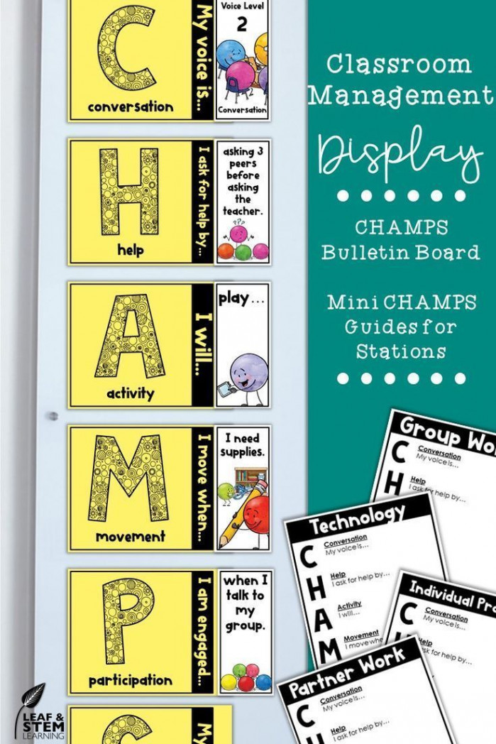 CHAMPS Classroom Management Posters for Back to School  Champs