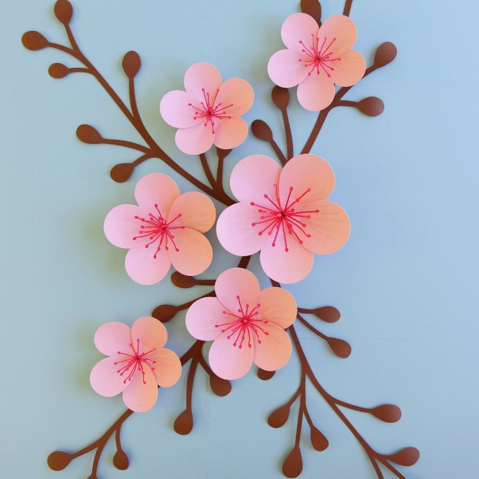 Cherry Blossom Paper Flower Templates - FancyBloom