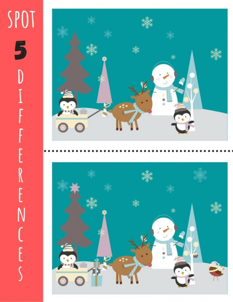 Christmas Spot the Difference - FREE PRINTABLE! - Kids Activity Zone