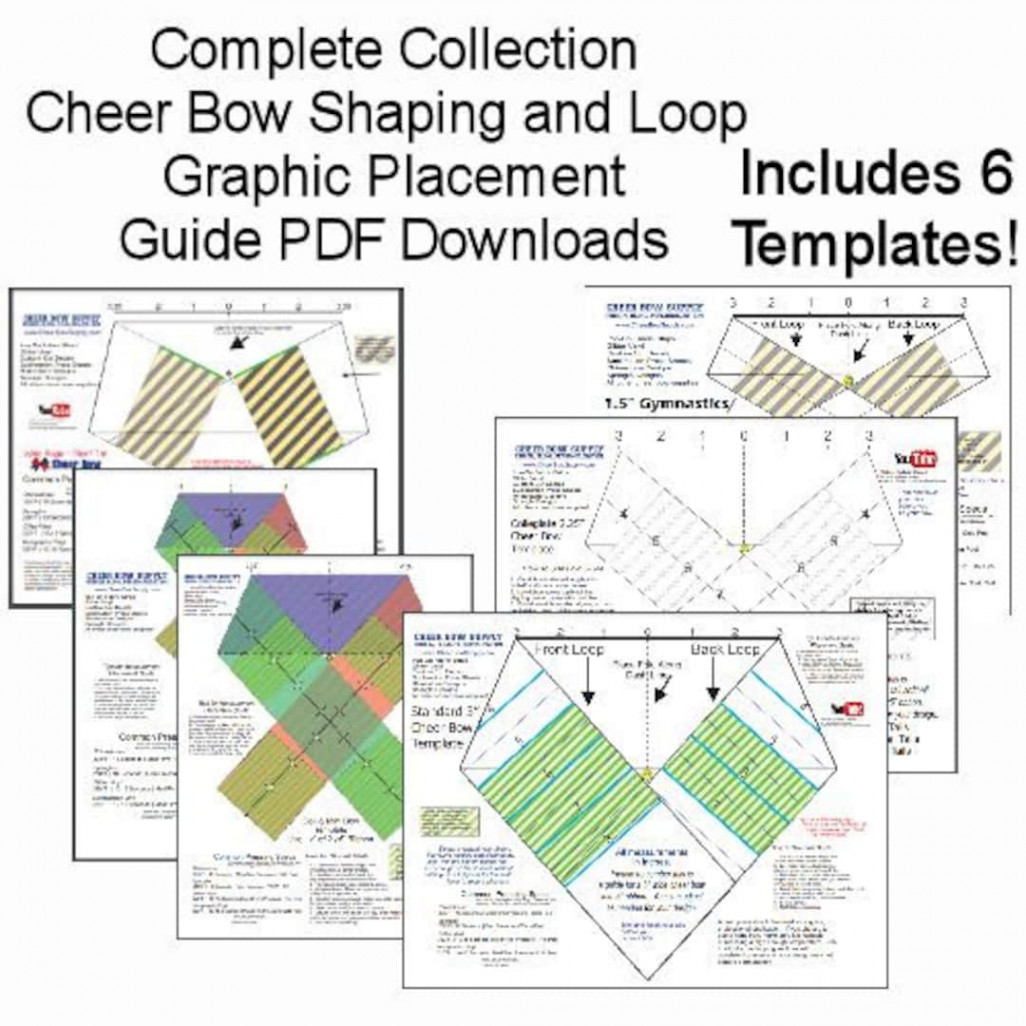 Complete Set of Printable Cheer Bow Template and Loop Graphic - Etsy