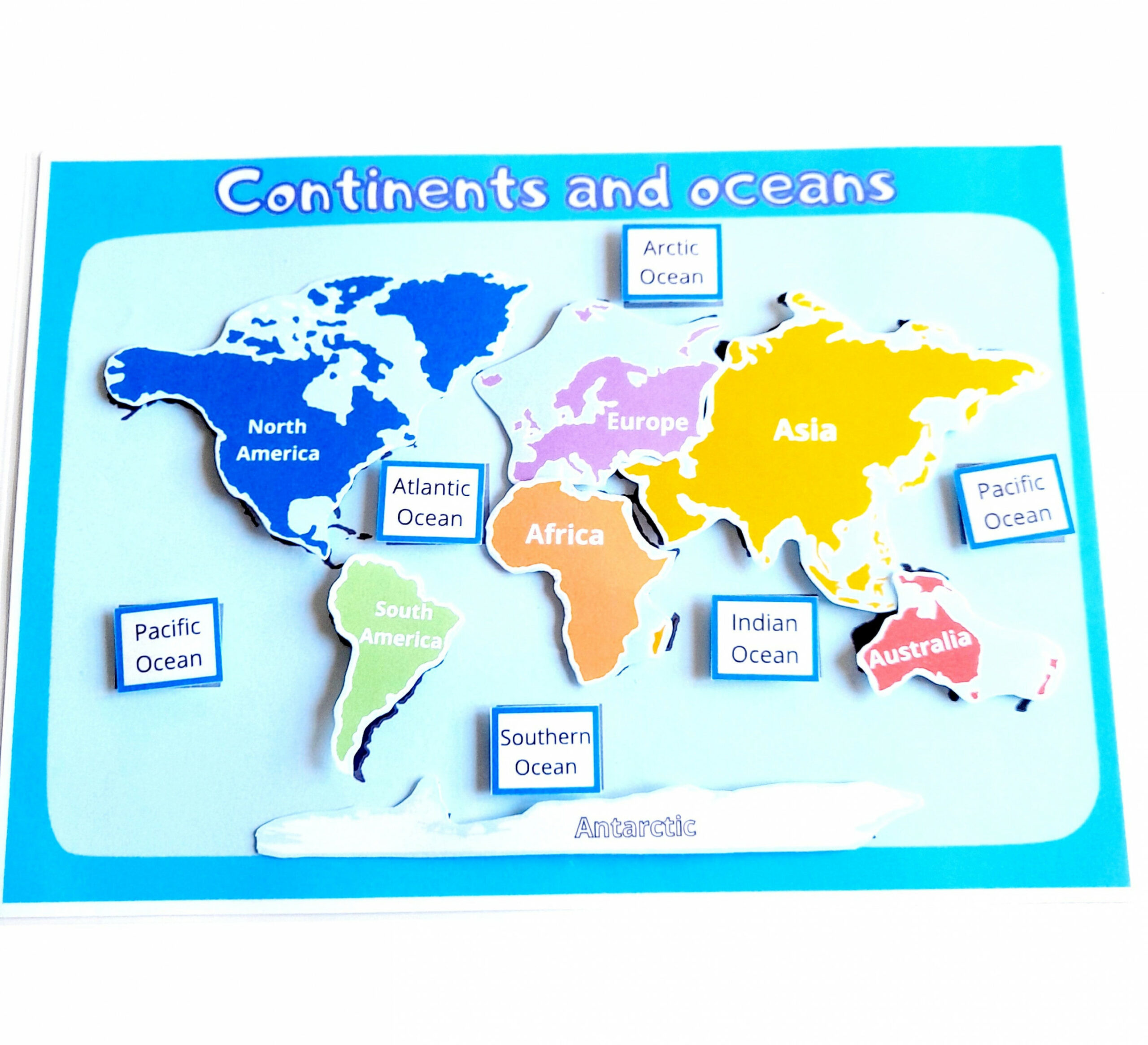 Continents and Oceans Geography Worksheet Printables - Etsy