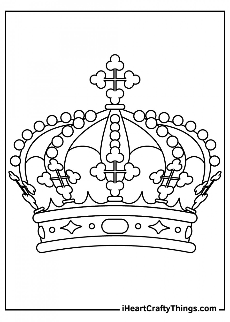 Crown Coloring Pages (% Free Printables)