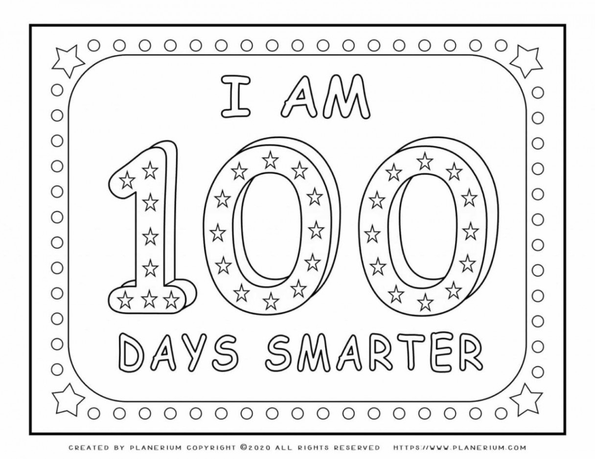 Days of School - Coloring Page -  Days Smarter  Planerium