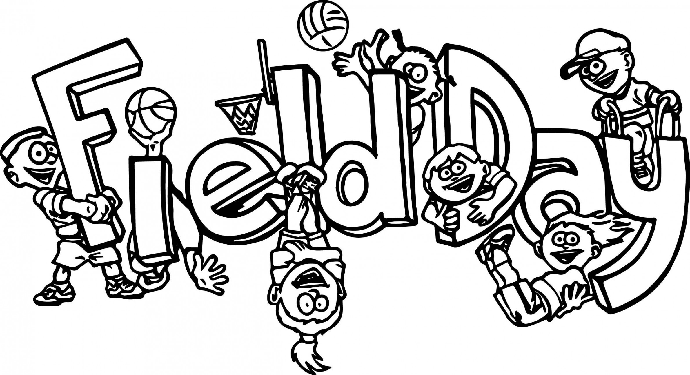 Days Of School Field Day Coloring Page - Wecoloringpage