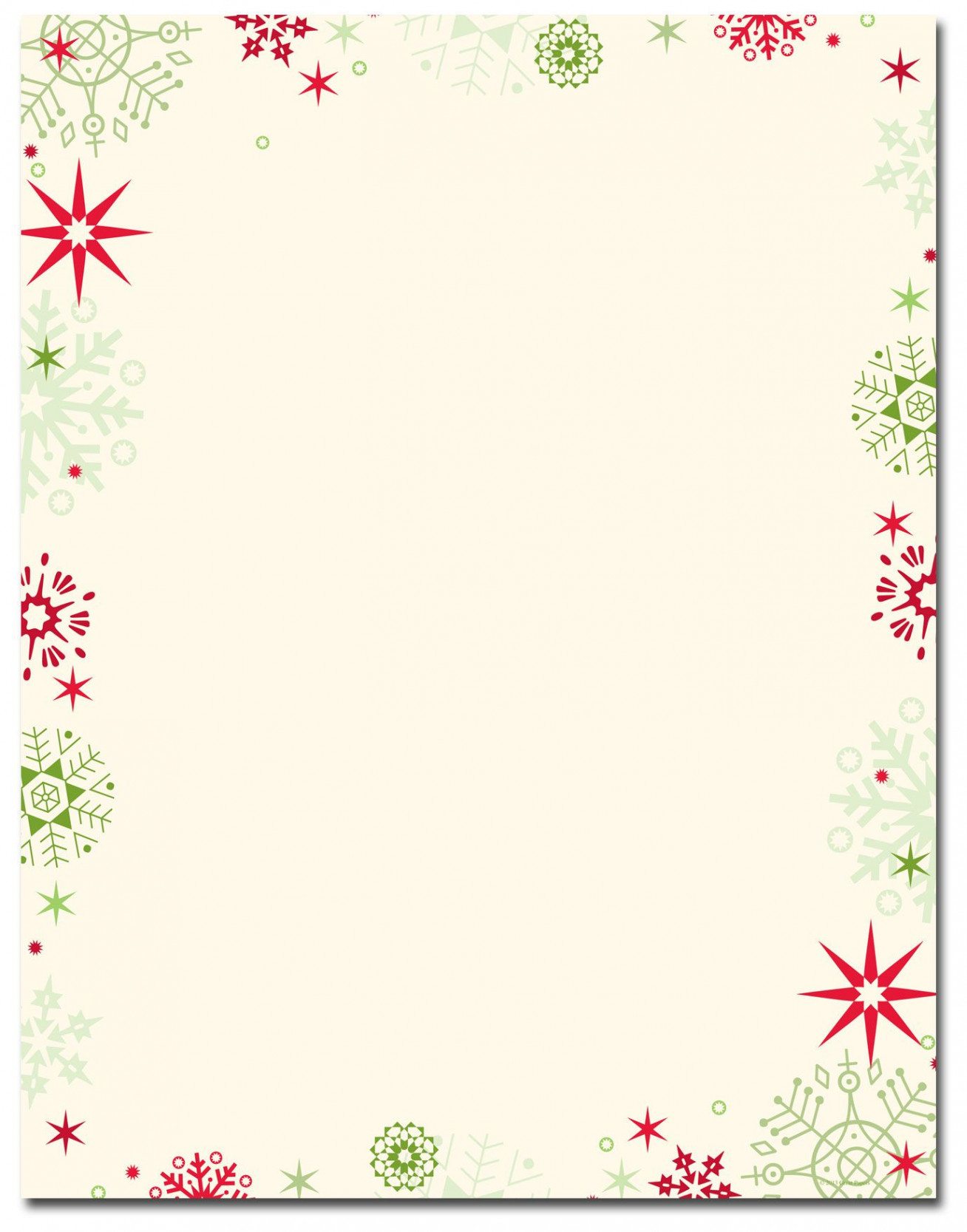 Designer Invitation Paper, Theme Letterhead Stationery  Christmas