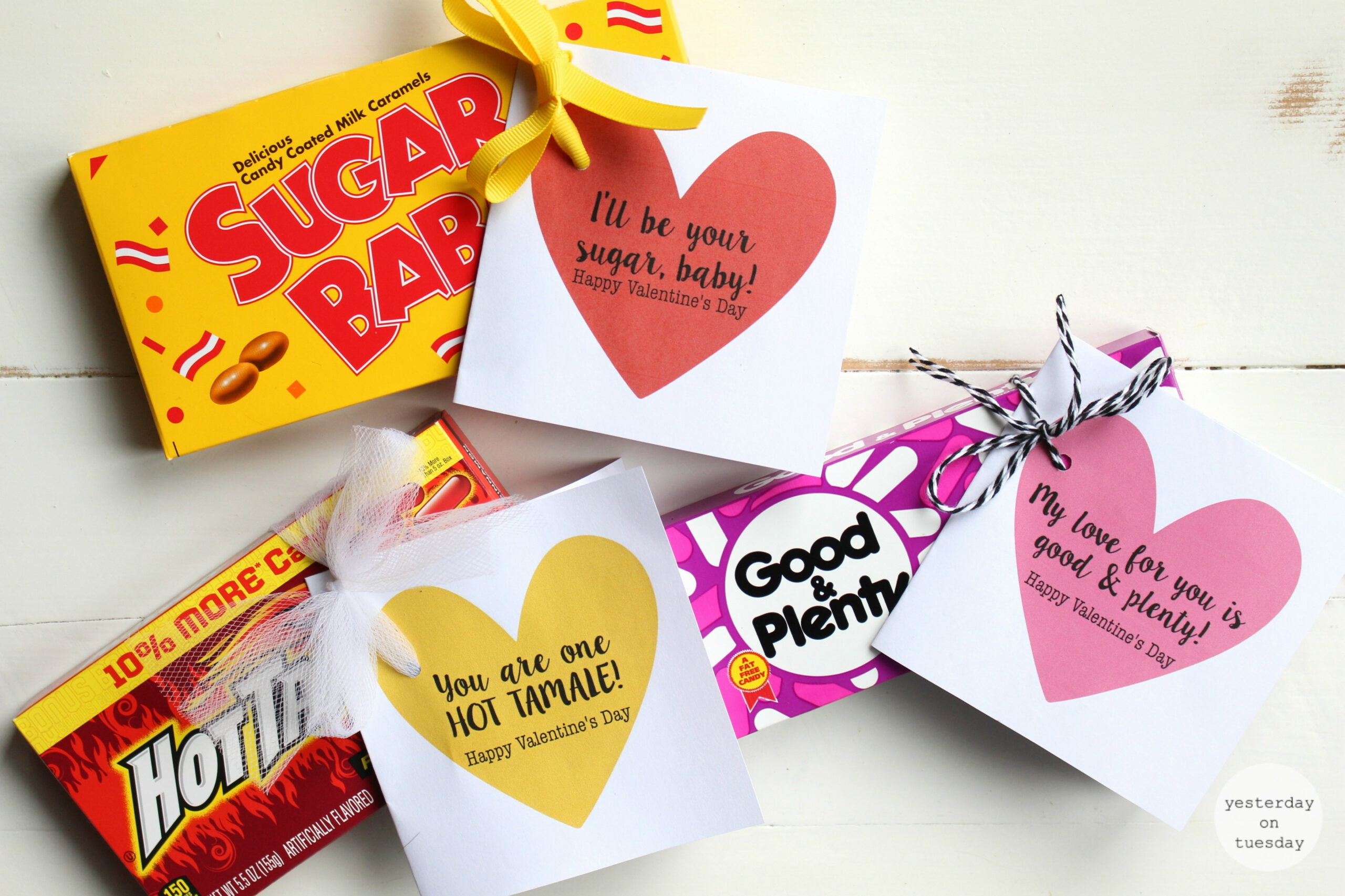 Dollar Store Candy Printable Valentines  Yesterday On Tuesday