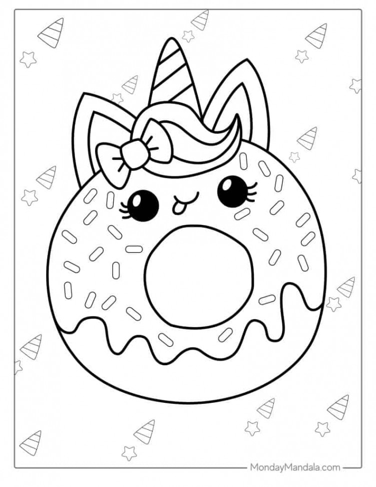 Donut Coloring Pages (Free PDF Printables)