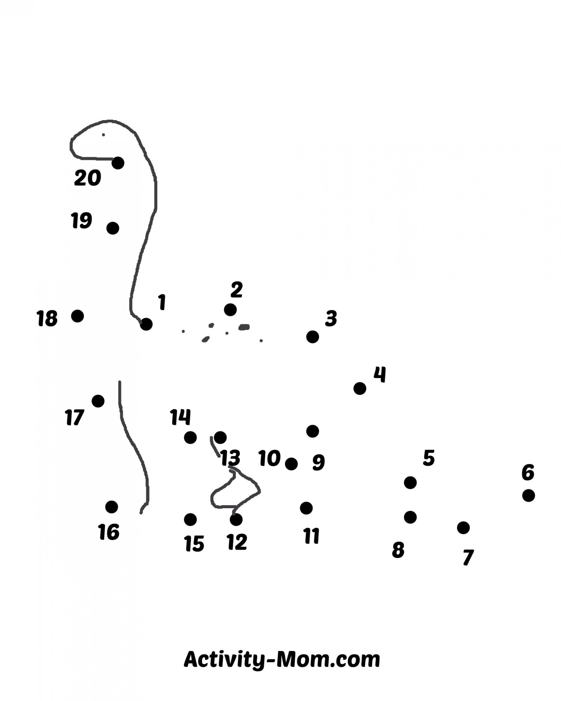 Dot to Dot Worksheets Numbers  to  (free printable) - The