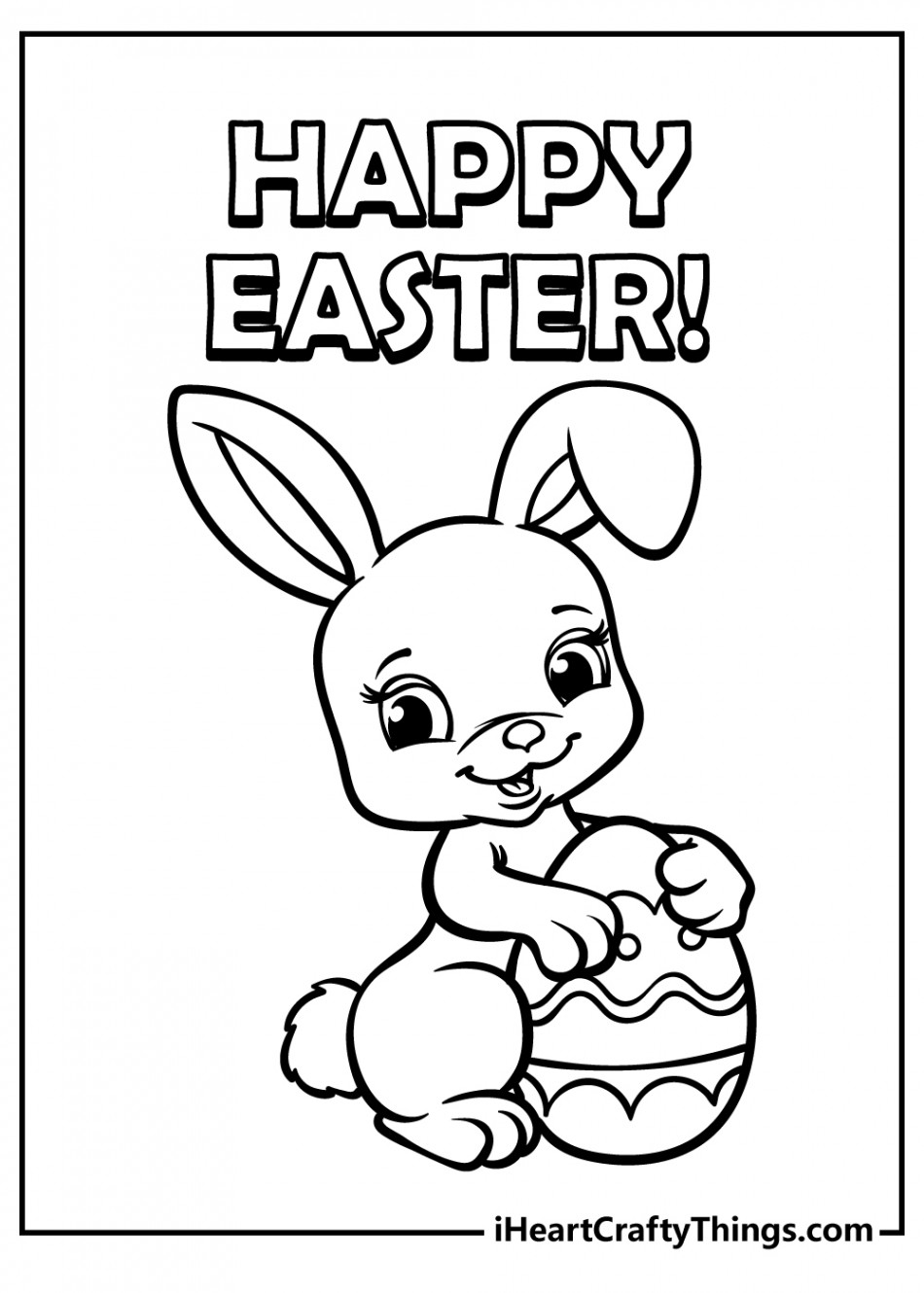 Easter Bunny Coloring Pages (% Free Printables)