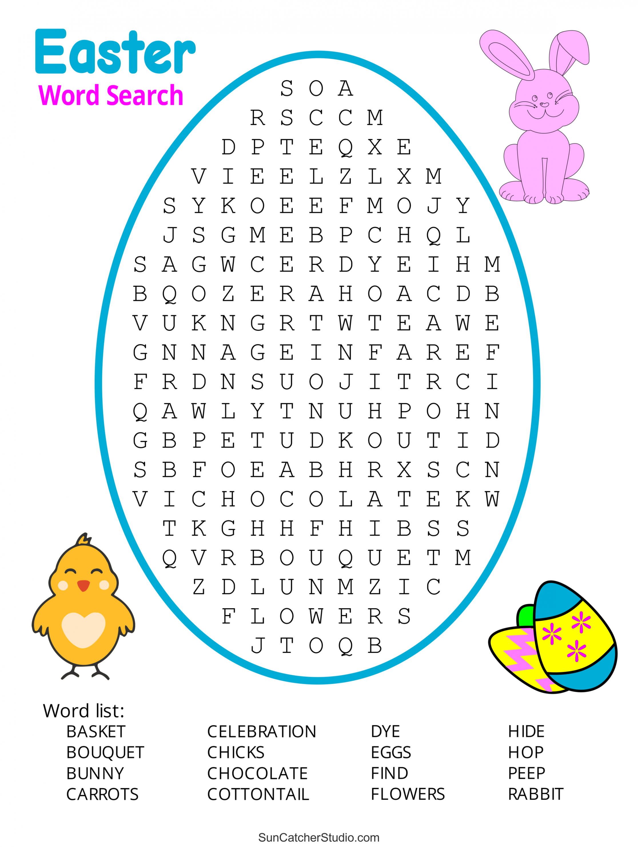 Easter Word Search (Free Printable PDF Puzzles) – DIY Projects