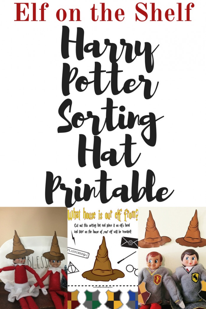 Elf on the Shelf Harry Potter Sorting Hat Free Printable