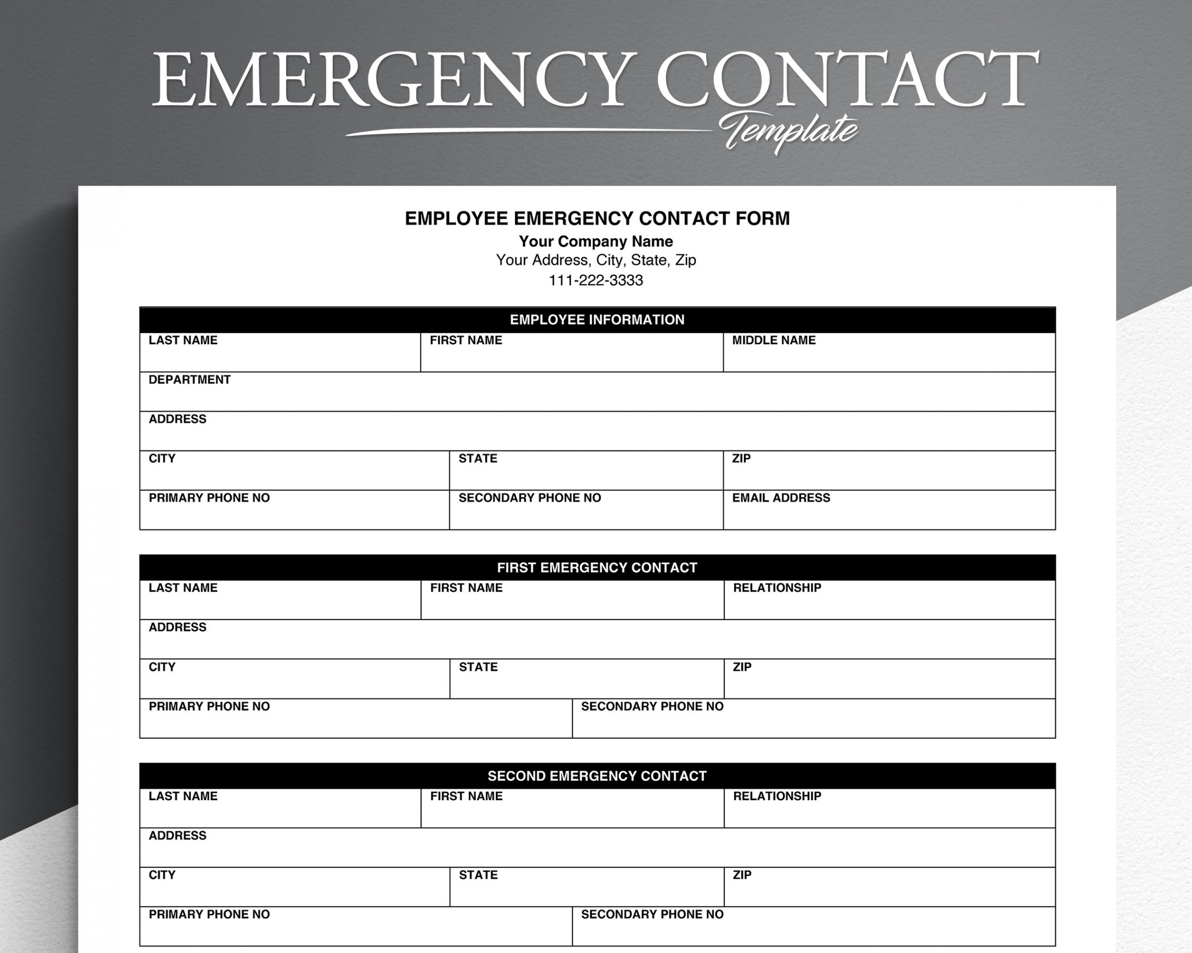 Employee Emergency Contact Form