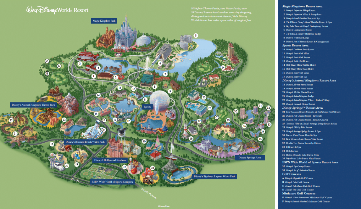 Every Official Disney World Map All In One Place - Disney Trippers