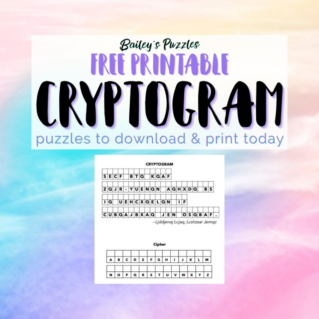 Everything Cryptogram - Bailey