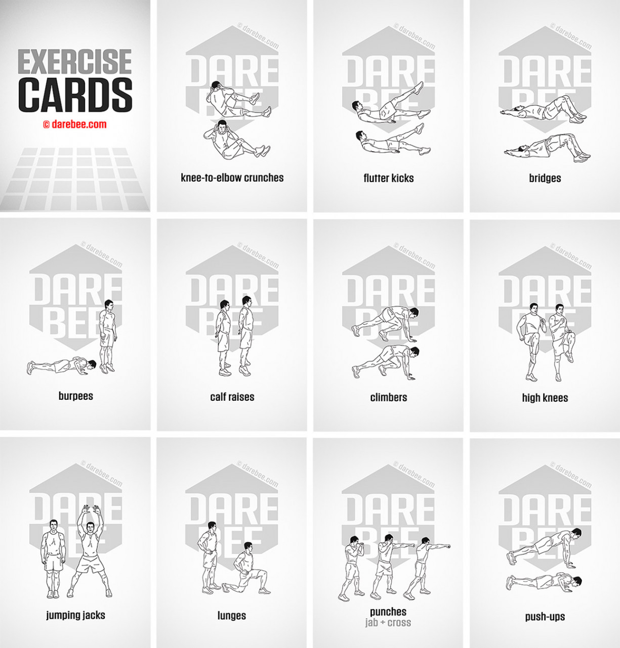 Exercise Cards by DAREBEE