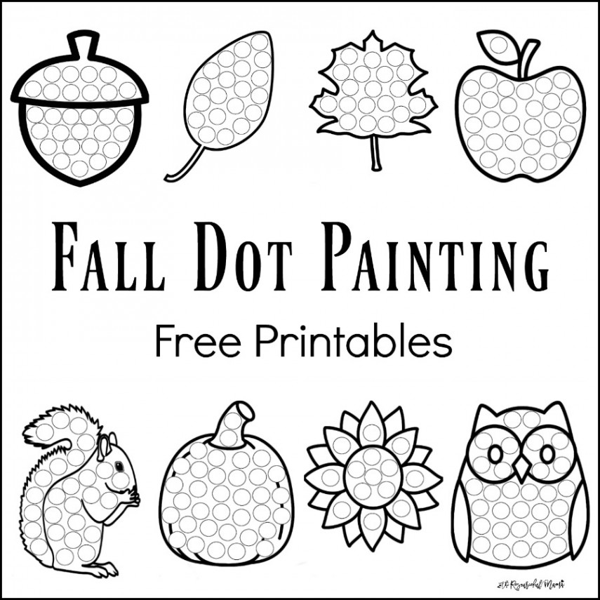 Fall Dot Painting Free Printables - The Resourceful Mama