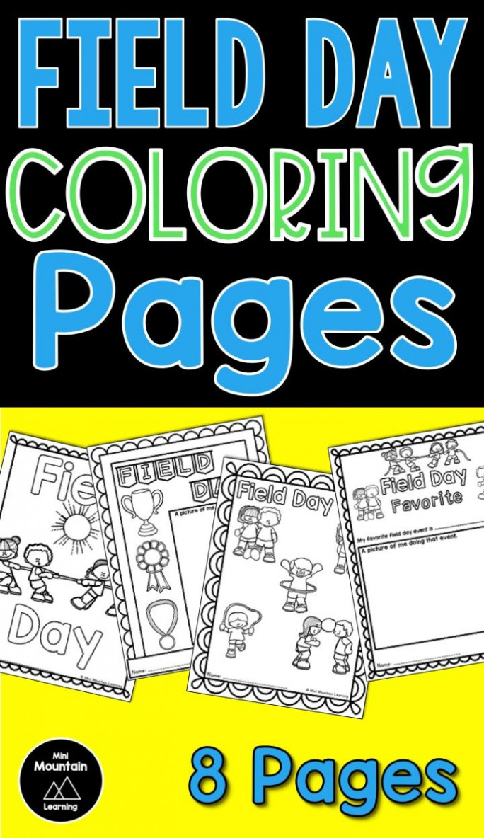 Field Day Coloring Pages  Field day, Field day activities, School