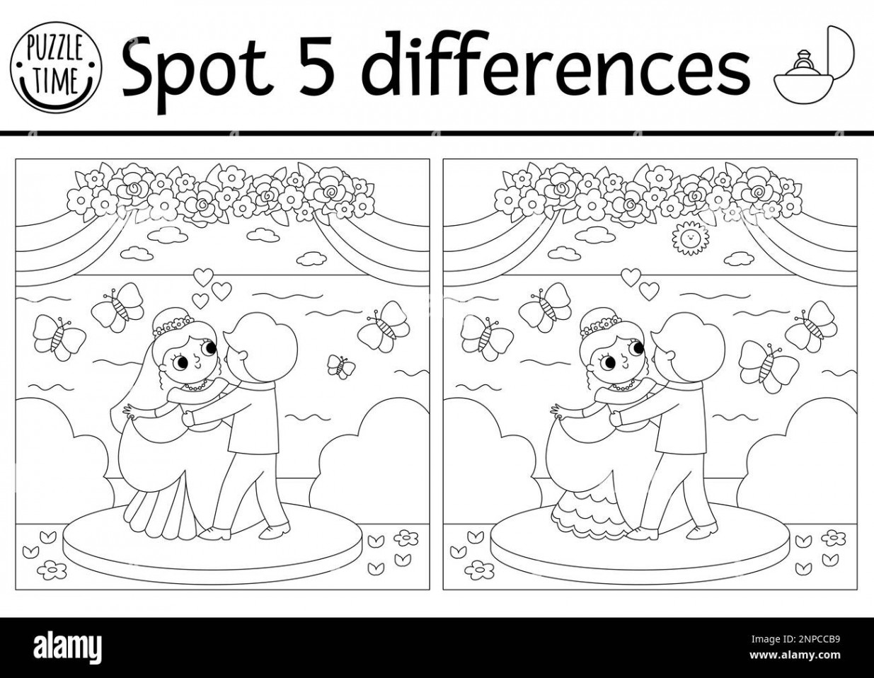 Find differences game for children