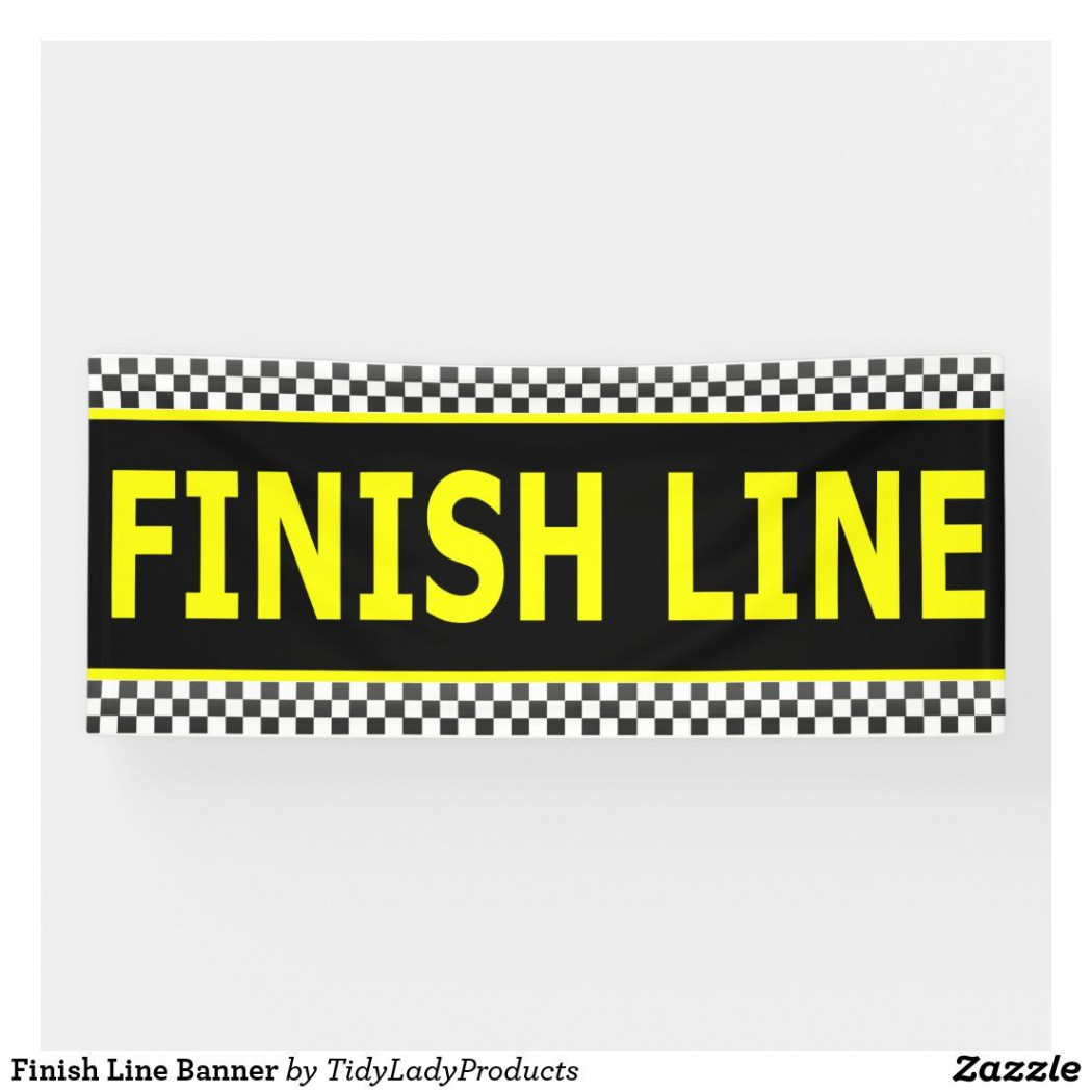 Finish Line Banner  Zazzle  Banner, Finish line, Outdoor banners