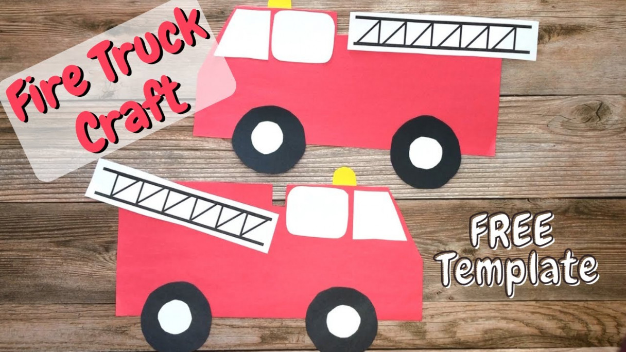 Fire Truck Craft (Free Template) - Crafting Jeannie