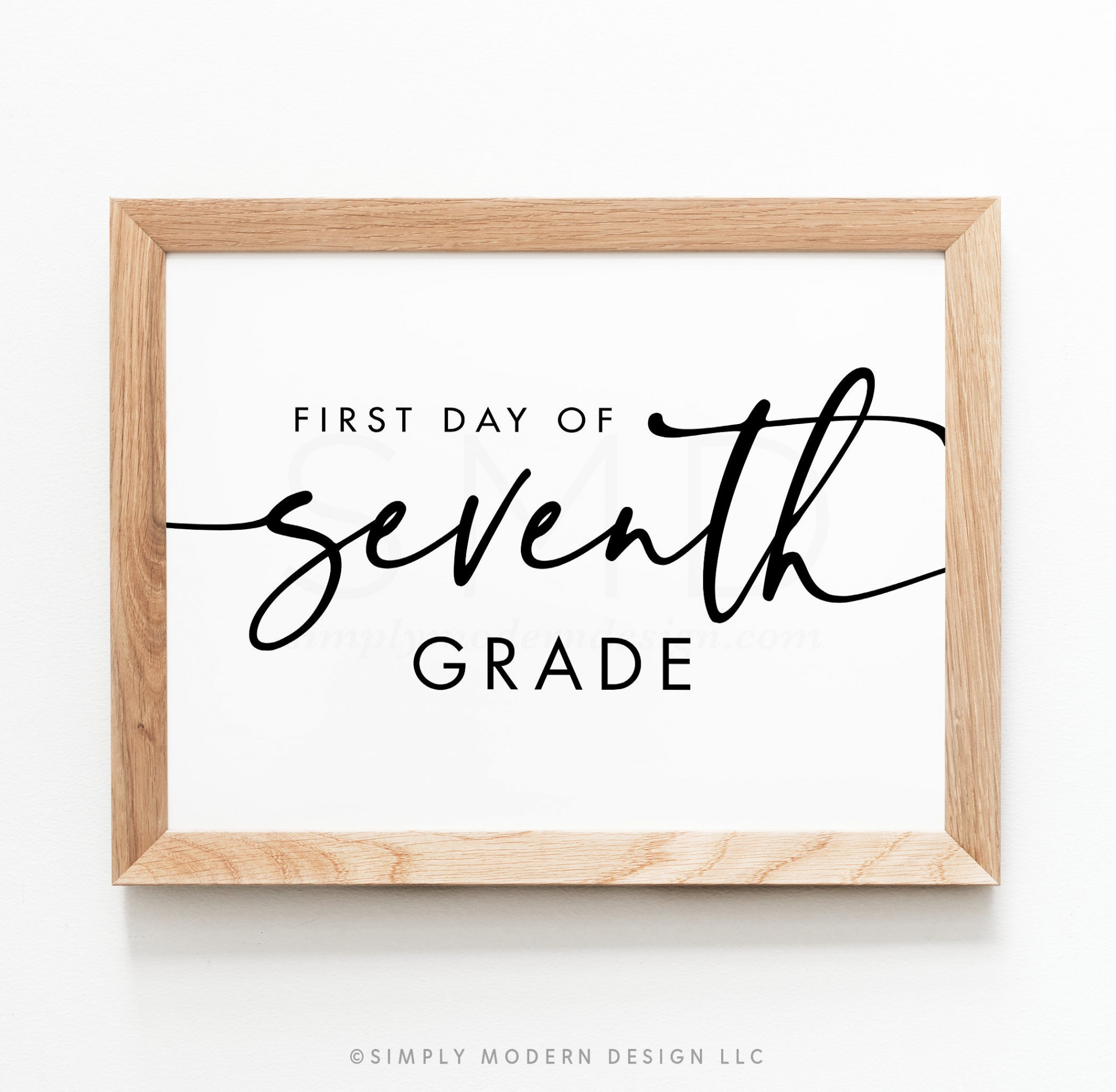 First Day of Seventh Grade Sign th Grade First Day of - Etsy