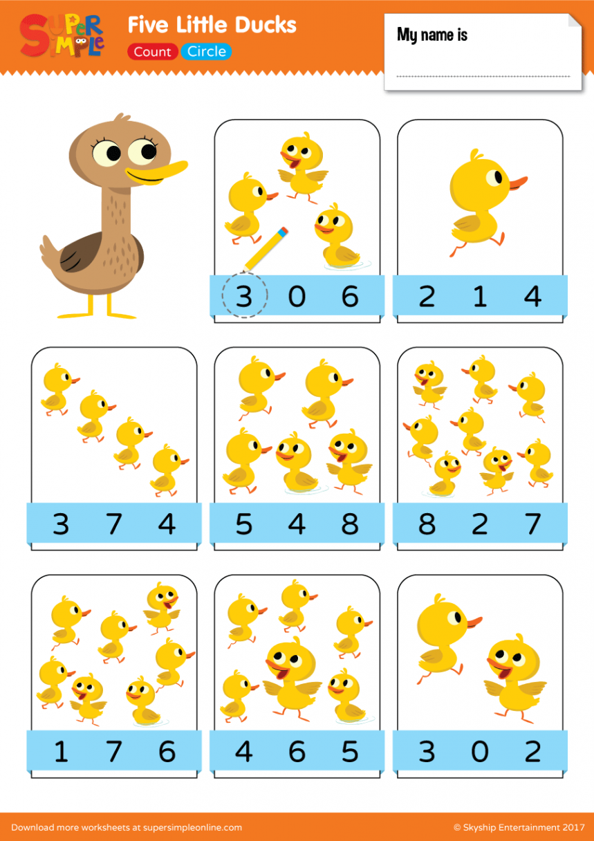 Five Little Ducks - Count & Circle - Super Simple