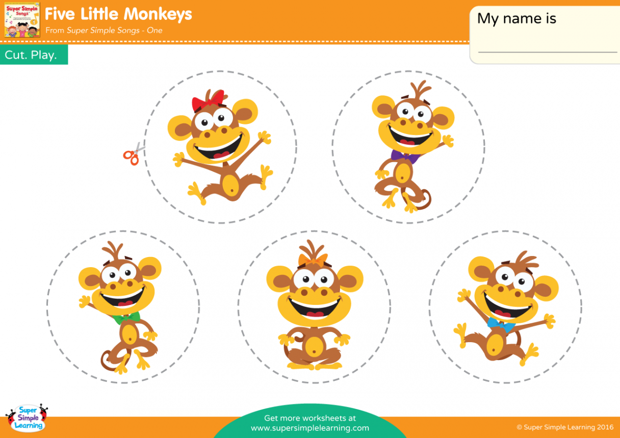 Five Little Monkeys Play Set - Super Simple