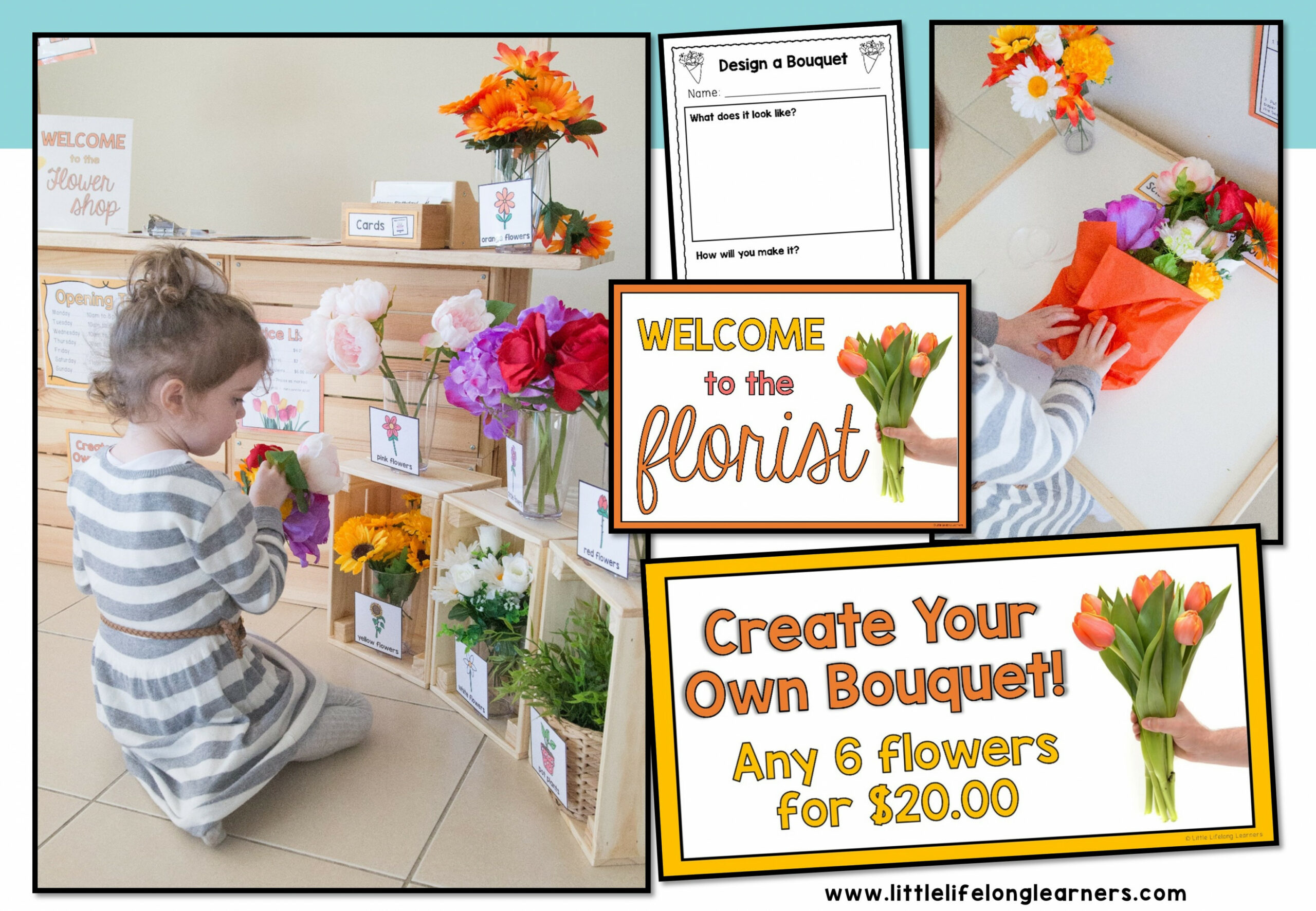 Flower Shop Dramatic Play Set