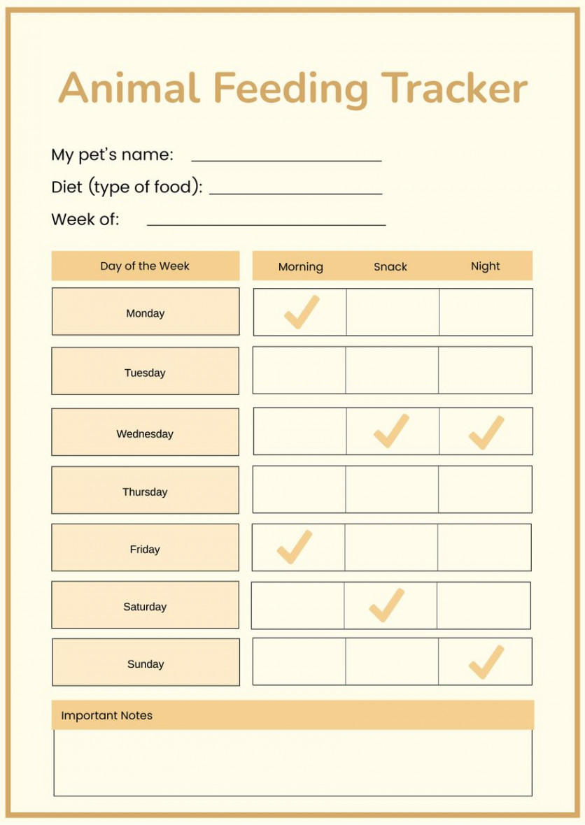 Free Animal Feeding Chart - Download in PDF, Illustrator