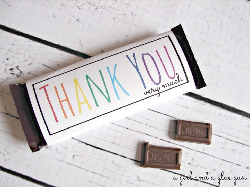 free candy bar wrapper thank you (and congrats) printables! - A