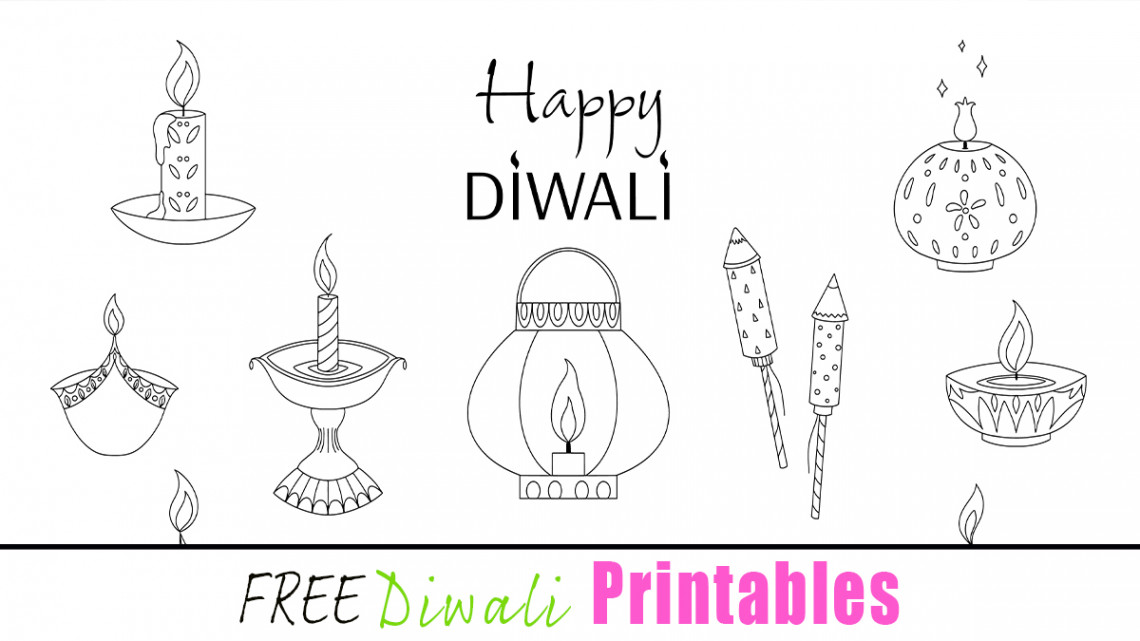 Free Diwali Printables: Colouring Pages for Kids - Happy Toddler