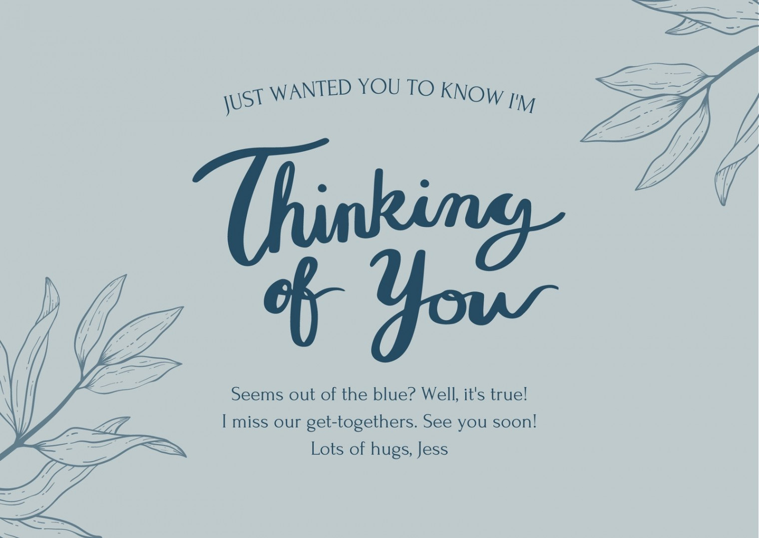 Free, editable, printable Thinking of You card templates  Canva