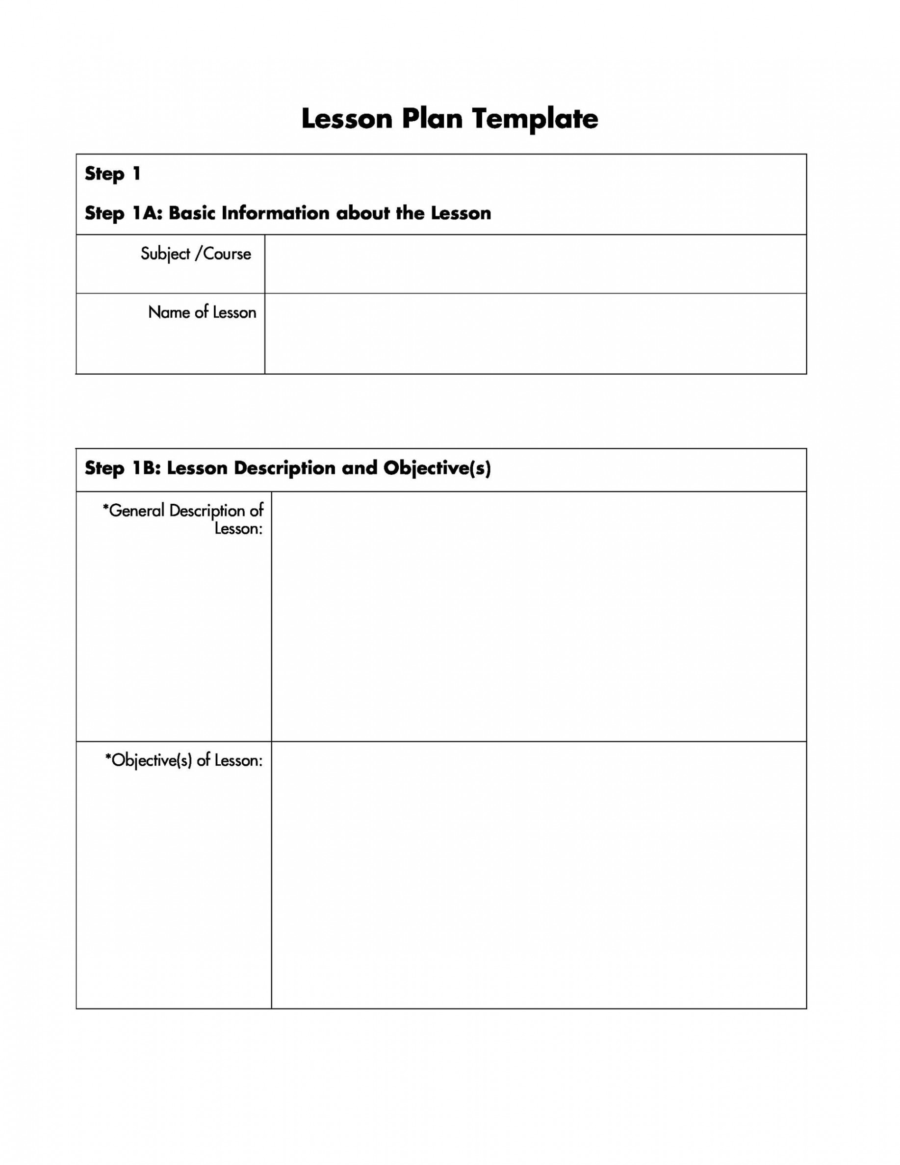 FREE Lesson Plan Templates [Common Core, Preschool, Weekly]