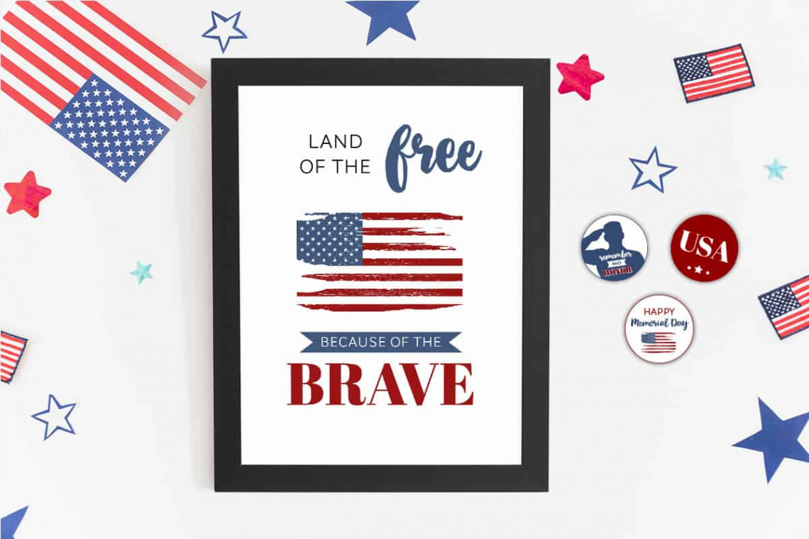 Free Memorial Day Printables: Land of the Free, Because of the