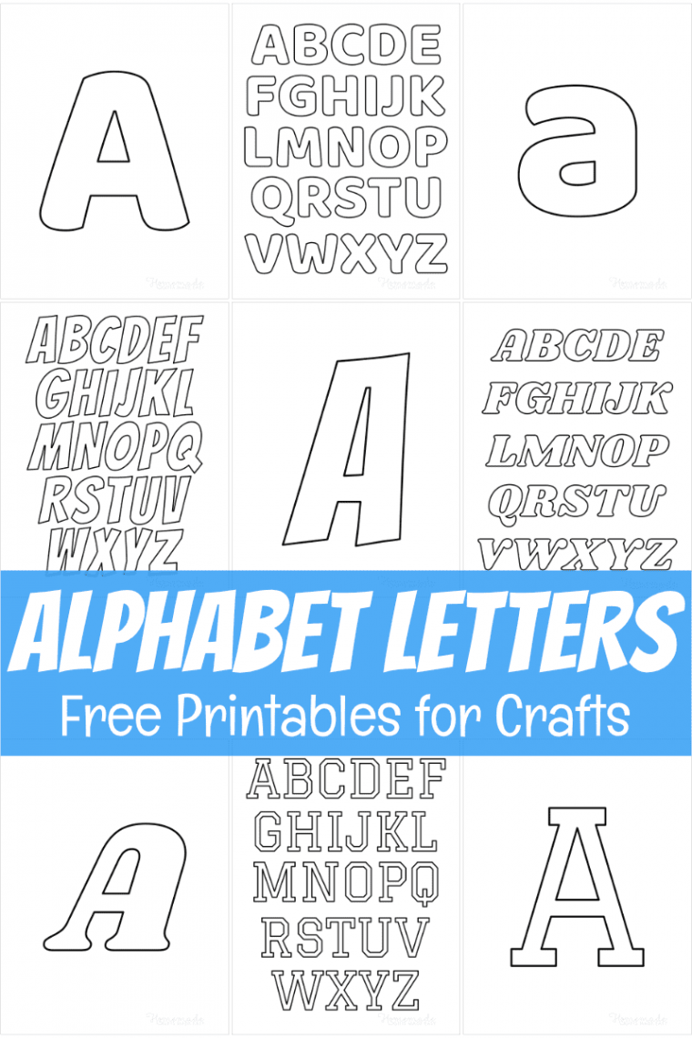 Free Printable Alphabet Letters for Crafts