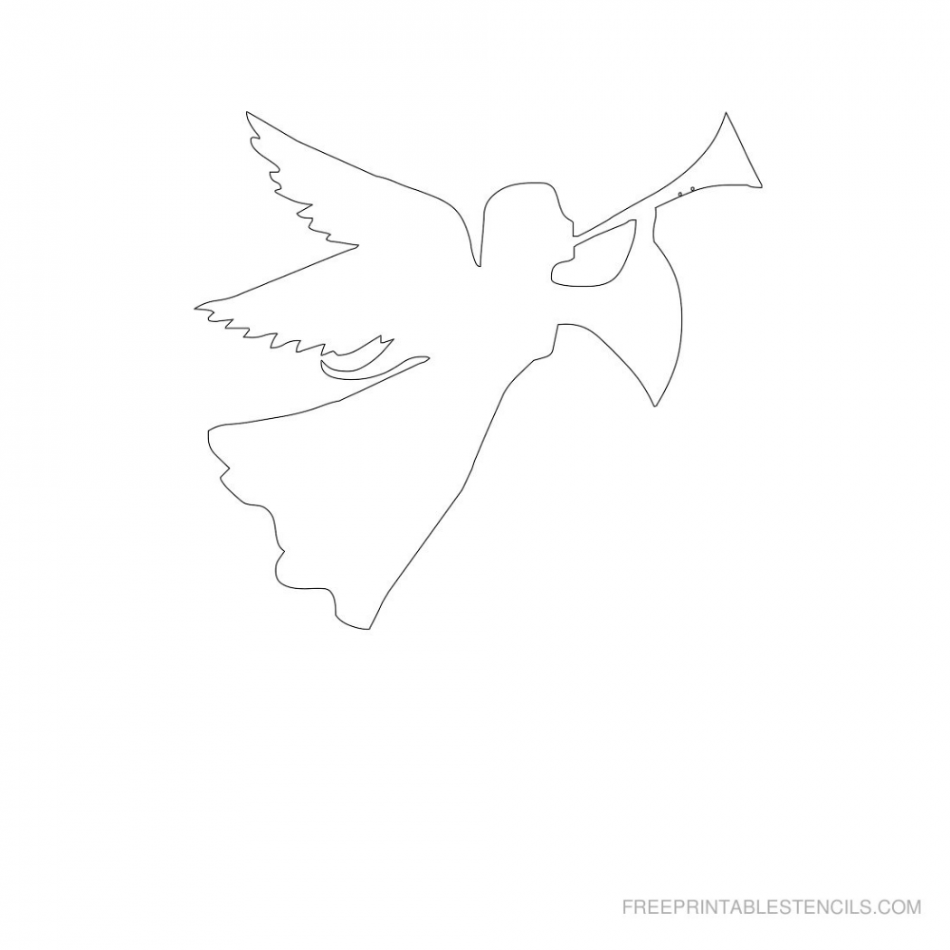 Free Printable Angel Stencil F  Christmas stencils, Templates