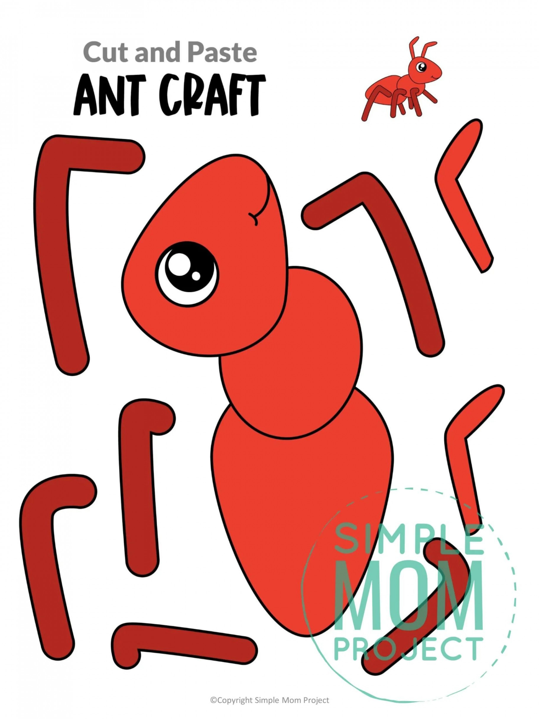 Free Printable Ant Craft Template  Ant crafts, Bug crafts, Insect