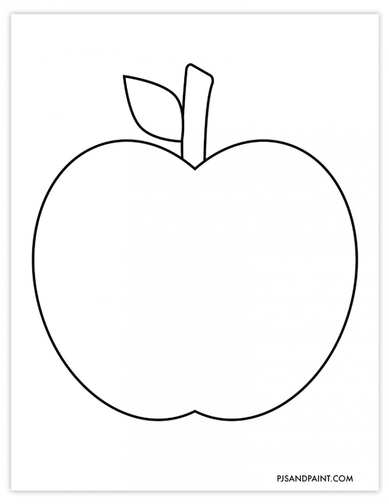 Free Printable Apple Template - Large and Small Sizes - Pjs and Paint