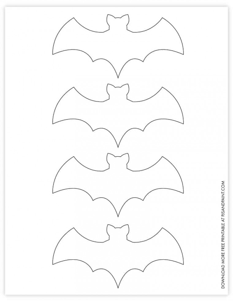 Free Printable Bat Template - DIY Halloween Decorations - Pjs and